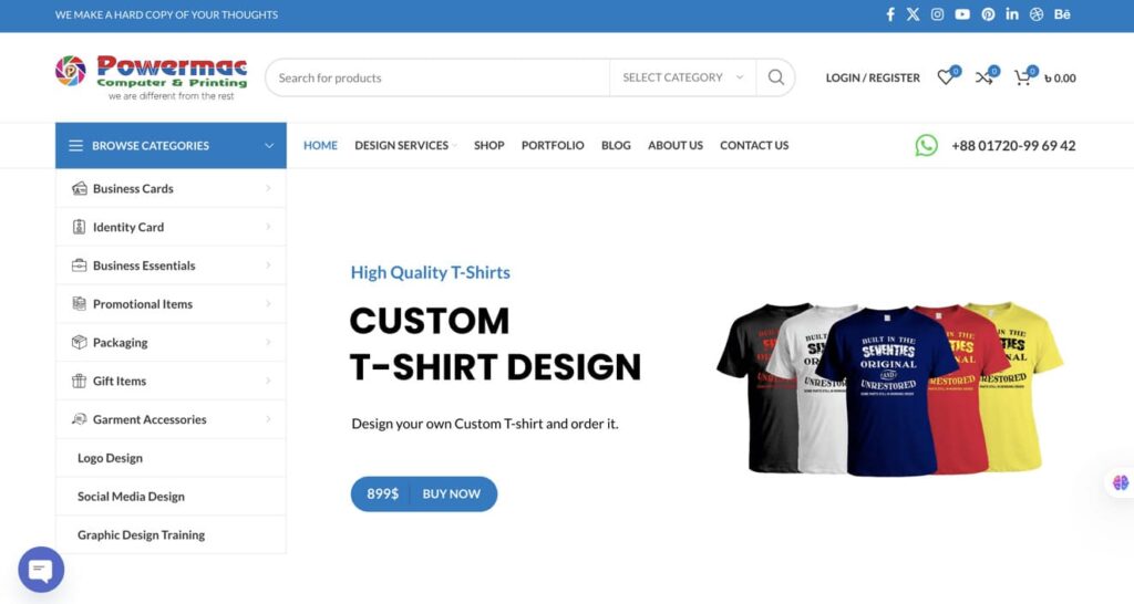 powermac web design project homepage