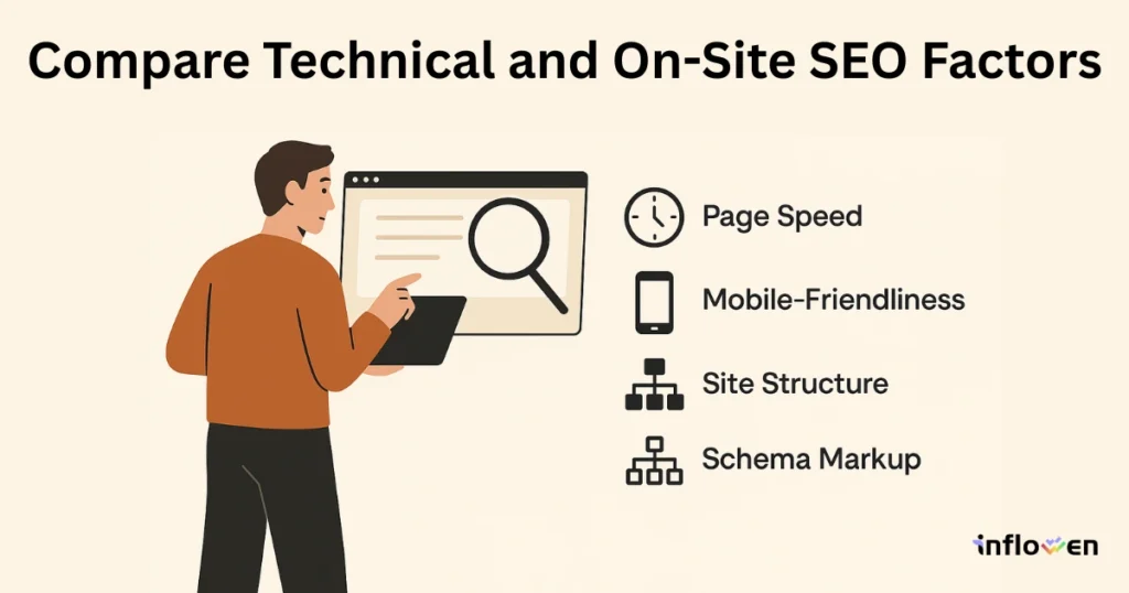 Compare Technical and On-Site SEO Factors